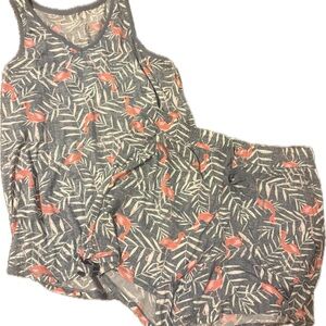 Flamingo Print  pajama set M